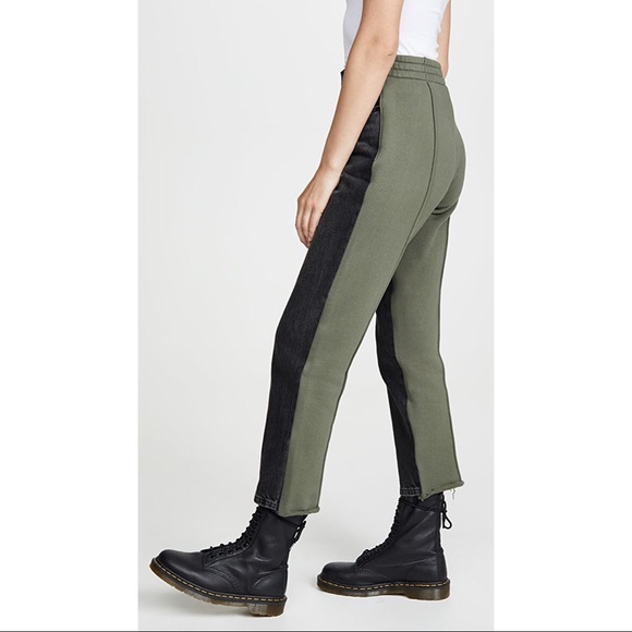 SOLD💚Alexander Wang Ride Clash Denim Jeans Sweats - Picture 2 of 11